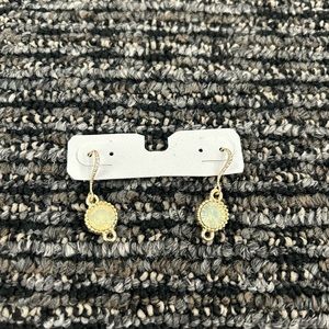 Brand NEW Dangling Earrings | Gold  with Small Diamonds and Green/Gold Diamond